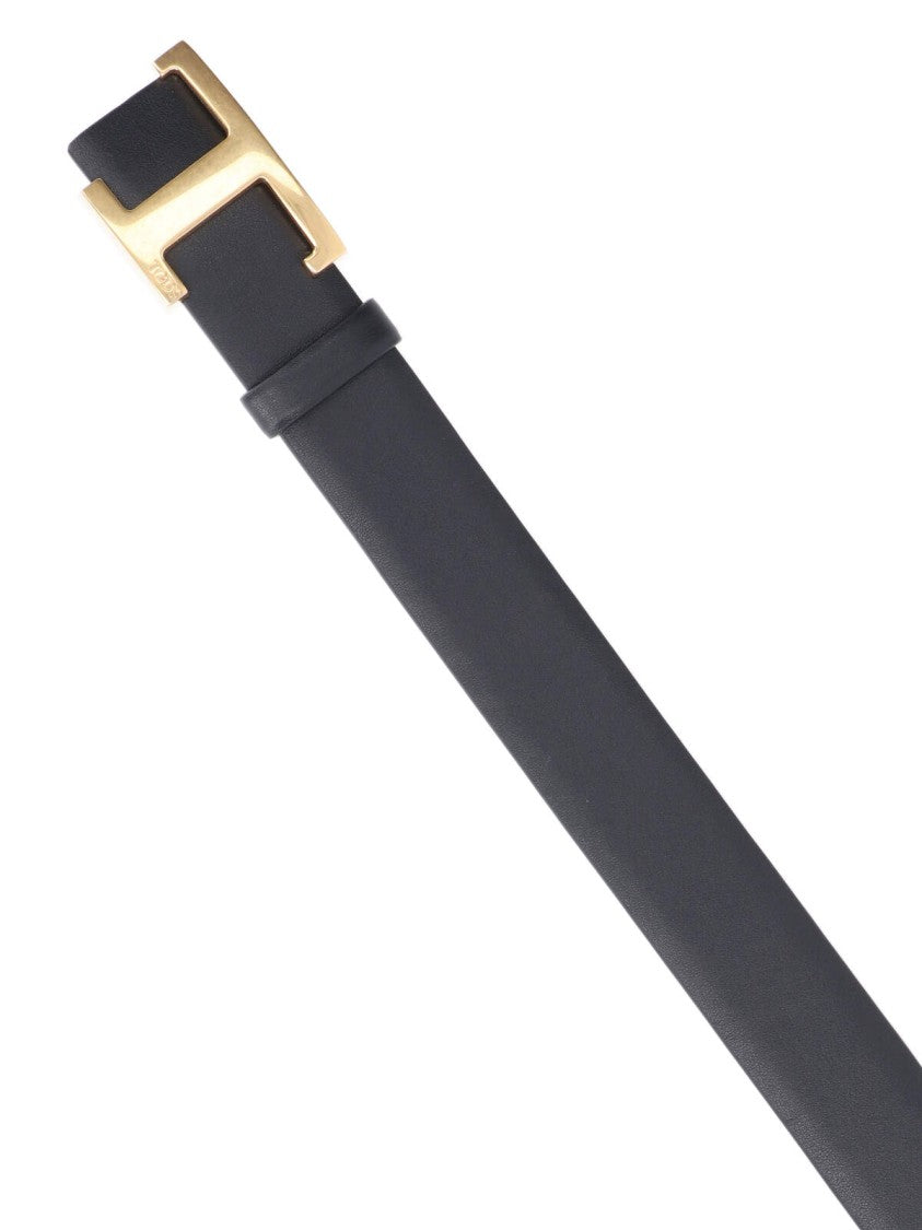 Tod's Reversible 'T Timeless' Belt – Black/Red