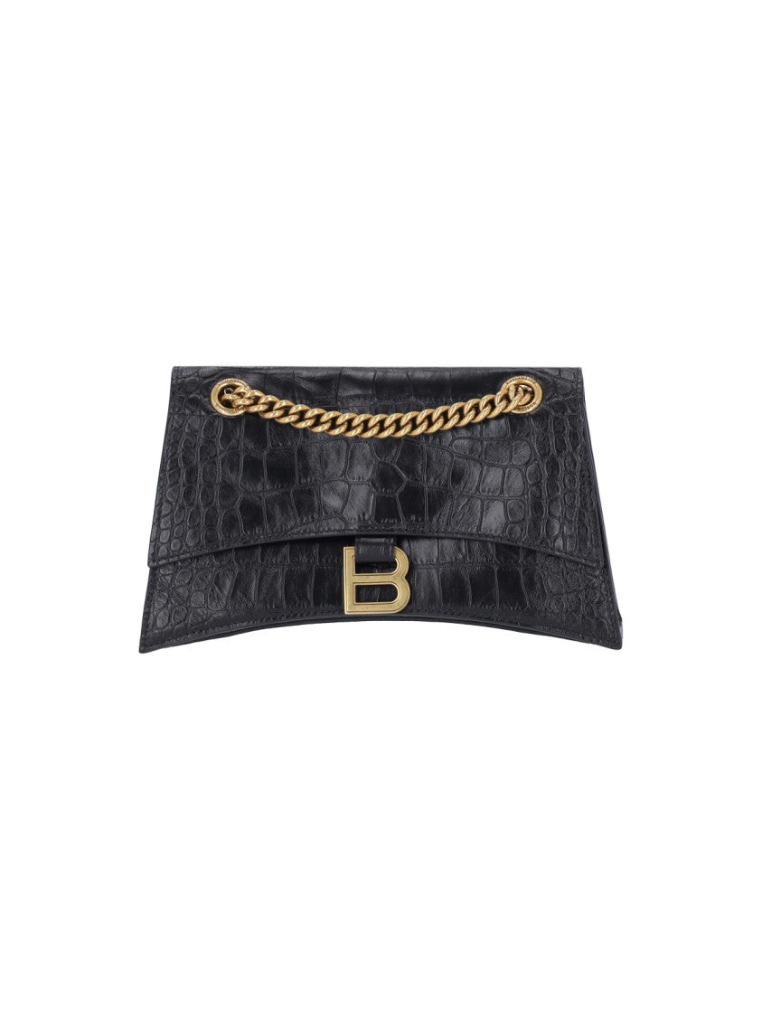 Balenciaga Small 'Crush' Shoulder Bag – Black