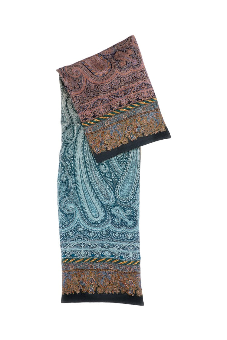 Pierre-Louis Mascia Multicolor Floral Print Silk Cashmere-Blend Scarf