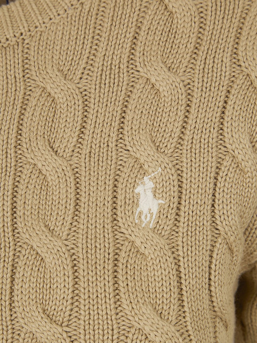Polo Ralph Lauren Cable Knit Cardigan With Button-Down Front