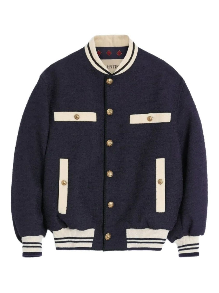 Valentino Textured Cotton Bomber Jacket