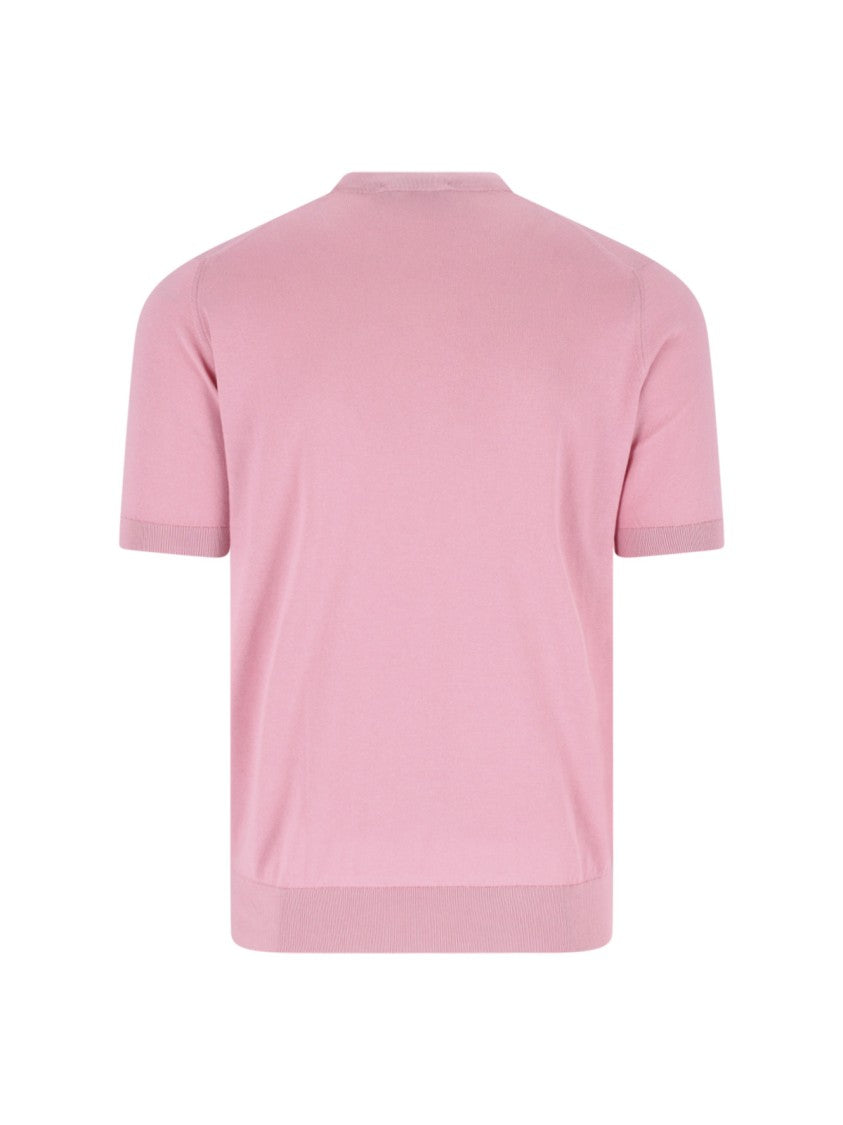 John Smedley Pink Kempton Sea Island Cotton T-Shirt