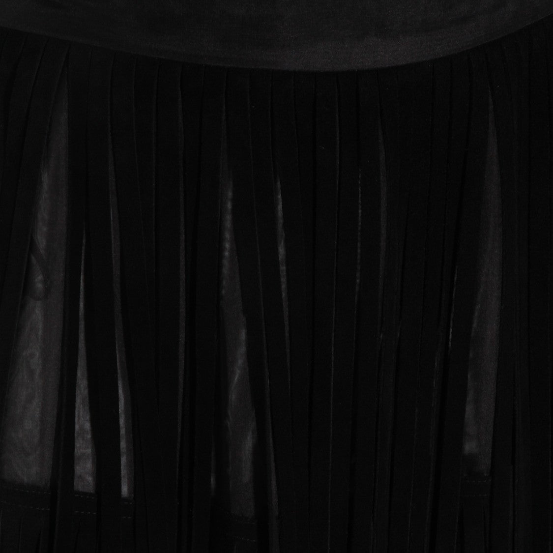 Dolce & Gabbana Pleated Sheer Midi Skirt With Layered Design