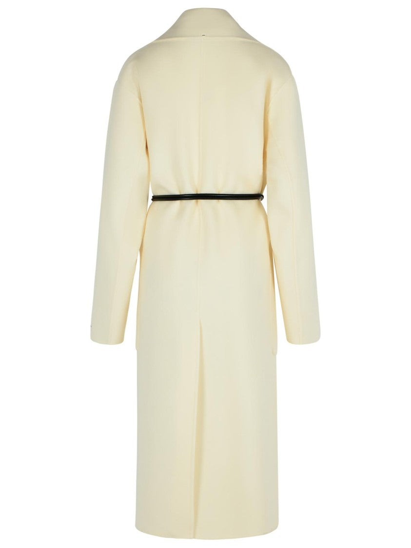 Sportmax Abate' Milk Virgin Wool Dressing Gown Coat