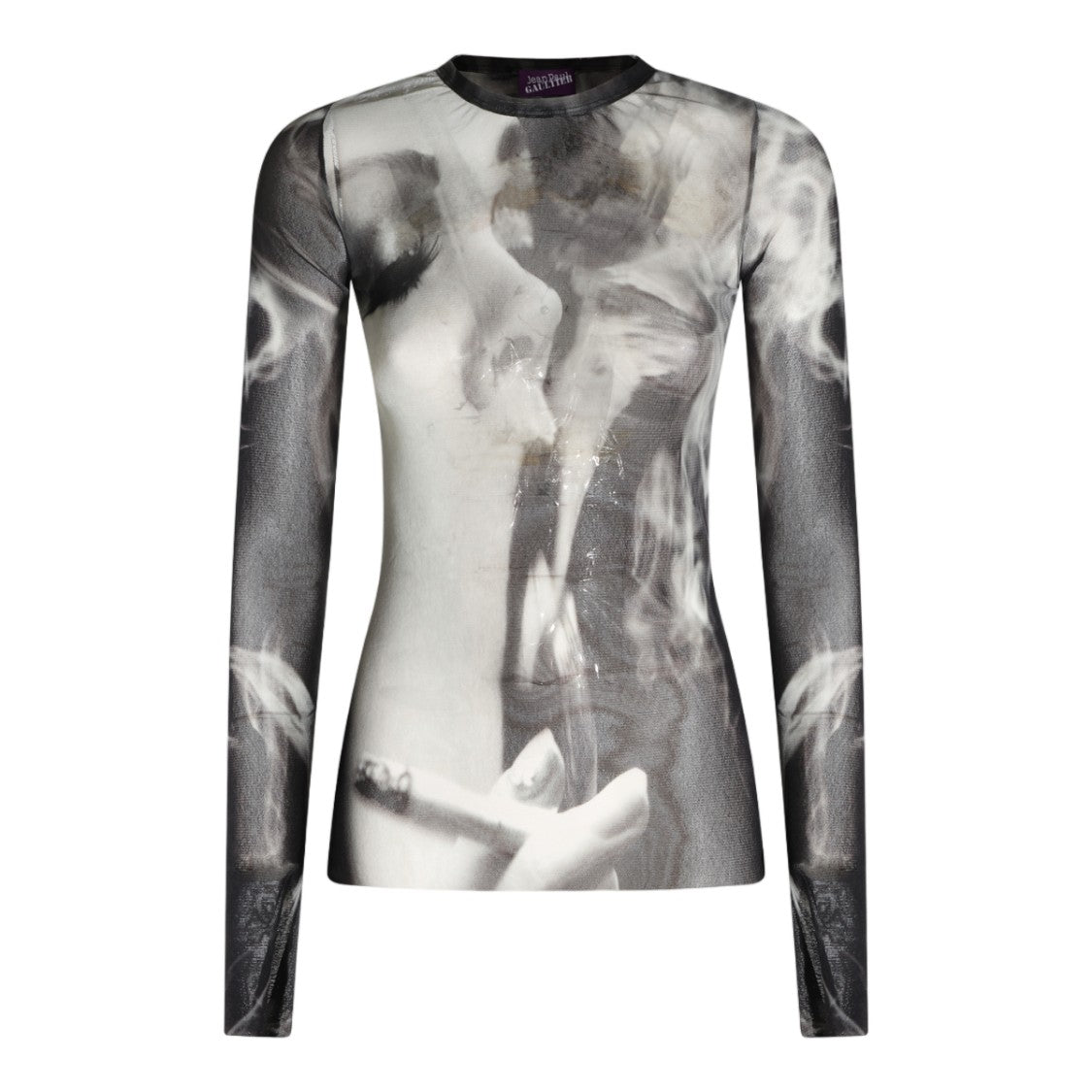 Jean Paul Gaultier Ethereal Smoky Print Long-Sleeve Shirt