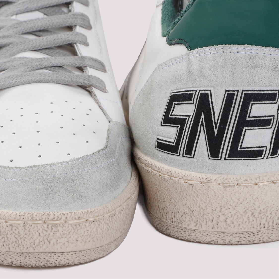 Golden Goose Ball Star White Green Polyurethane Sneakers