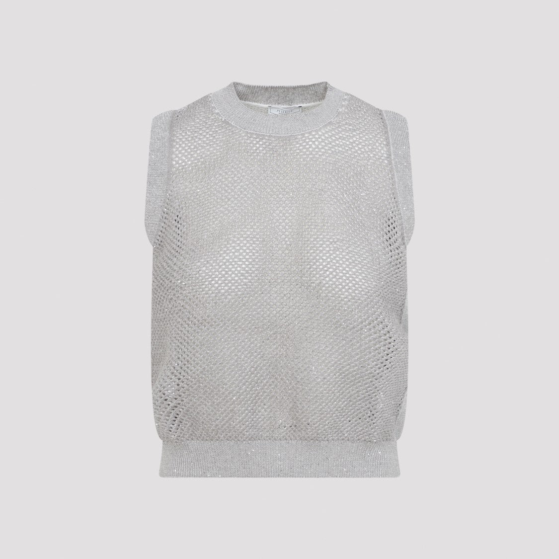 Peserico Sleeveless Open Weave Knit Sweater
