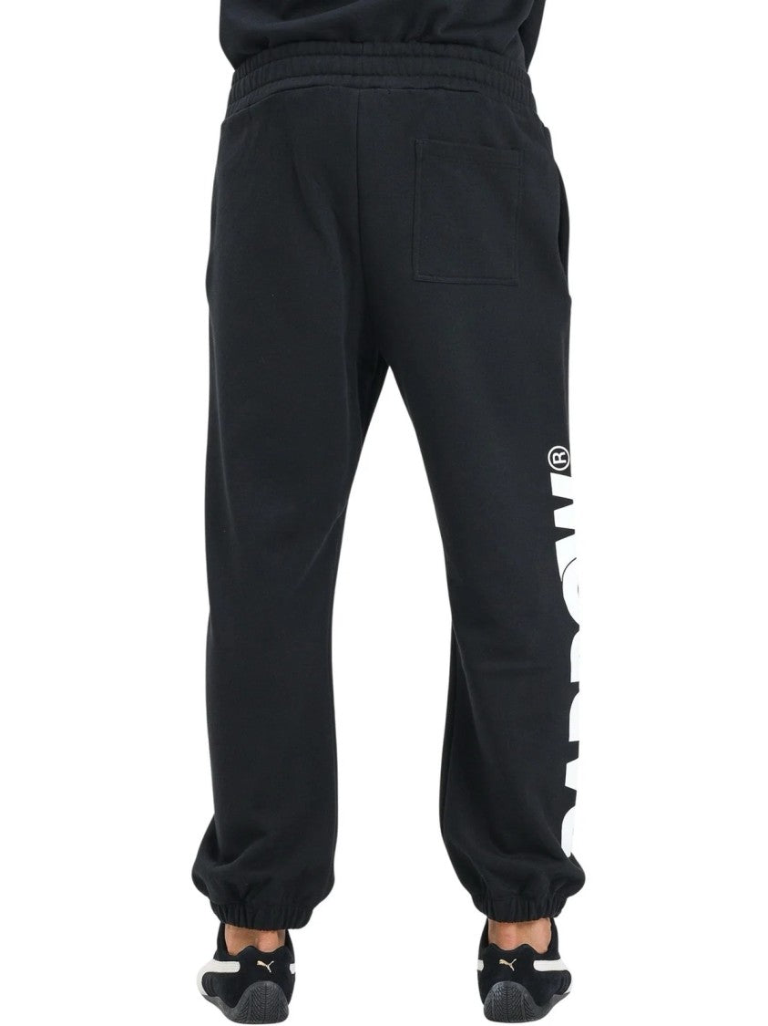 Barrow Relaxed-Fit Black Sweatpants With Signature Branding