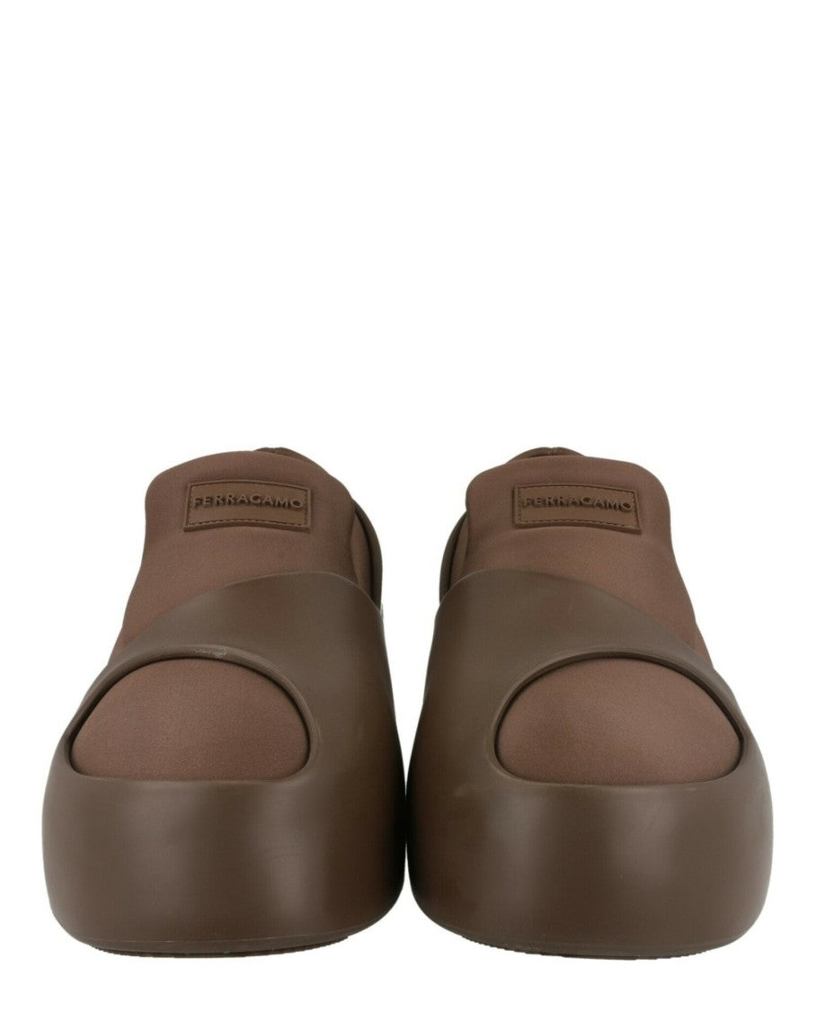 Ferragamo Lunar Paneled Slip-On Sneakers