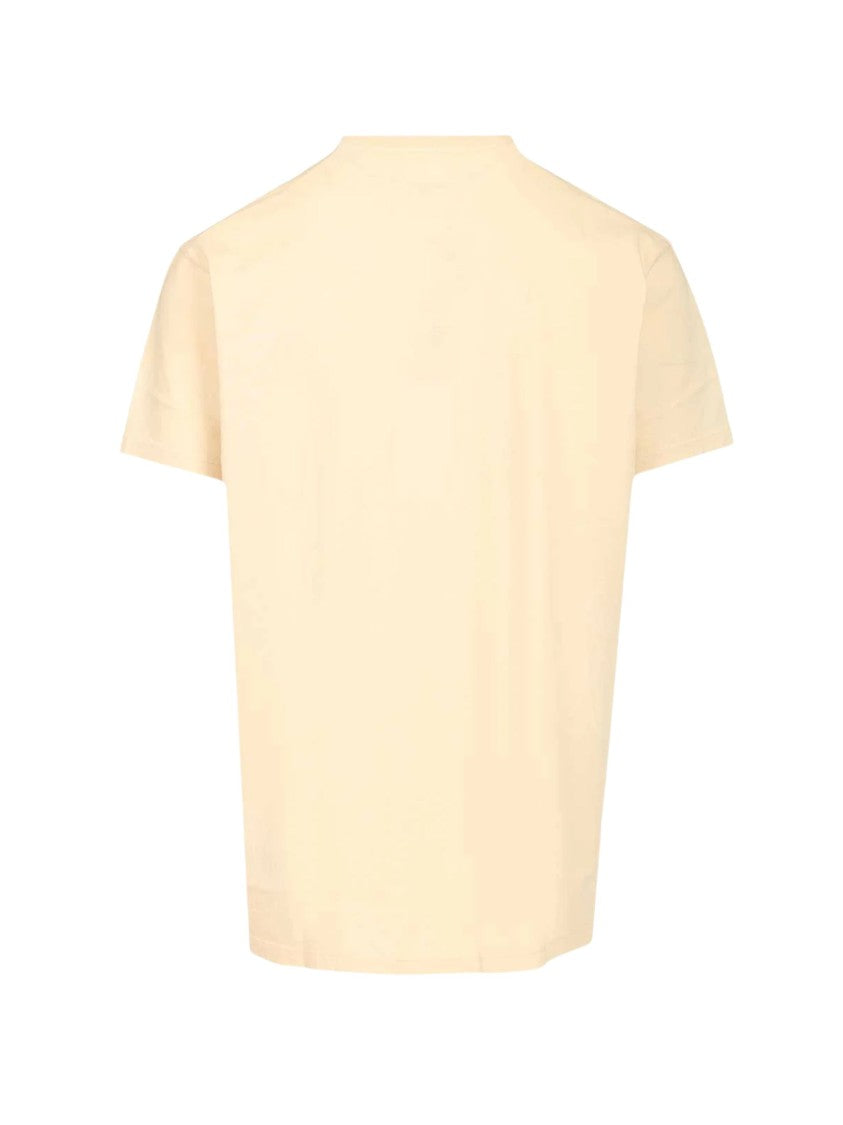 Maison Margiela Red Minimalist Graphic Cotton T-Shirt