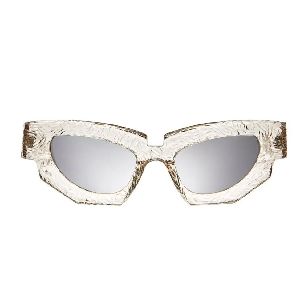 Kuboraum Mask F5 Oroshi Sculptural Cat-Eye Sunglasses In Transparent Acetate