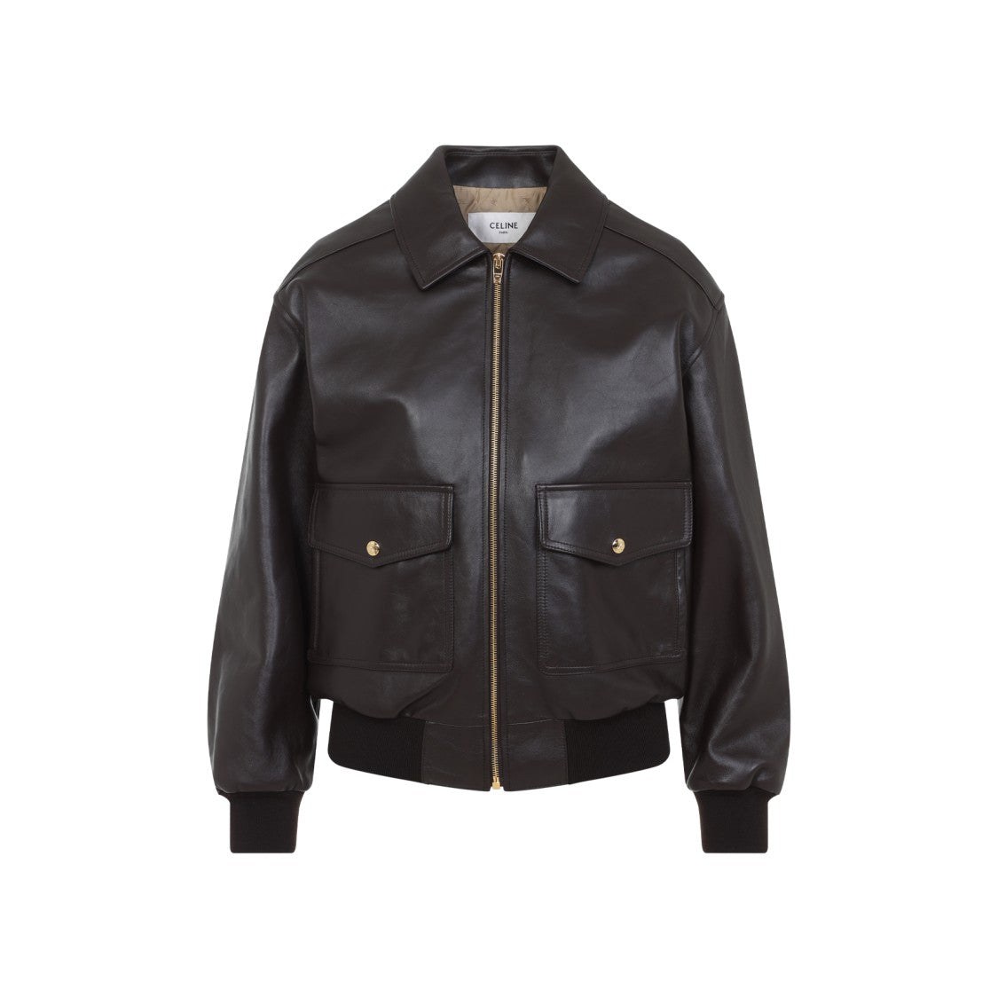Celine Aviateur Brown Leather Jacket