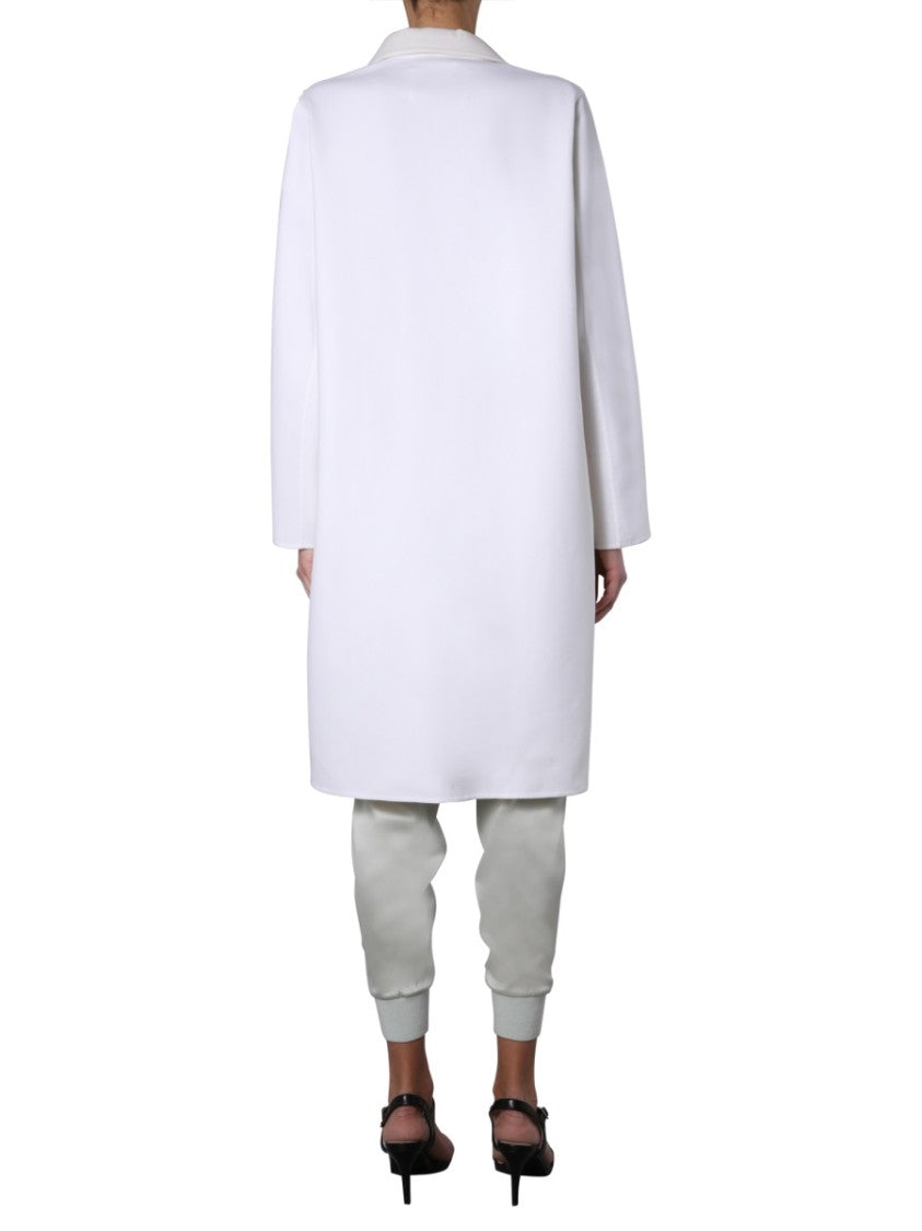 Fabiana Filippi Knee-Length V-Neck Coat With Jewel Detail