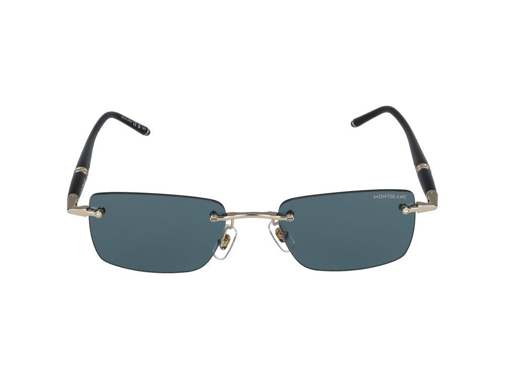 Montblanc Gold Mb0344s Metal Rimless Sunglasses