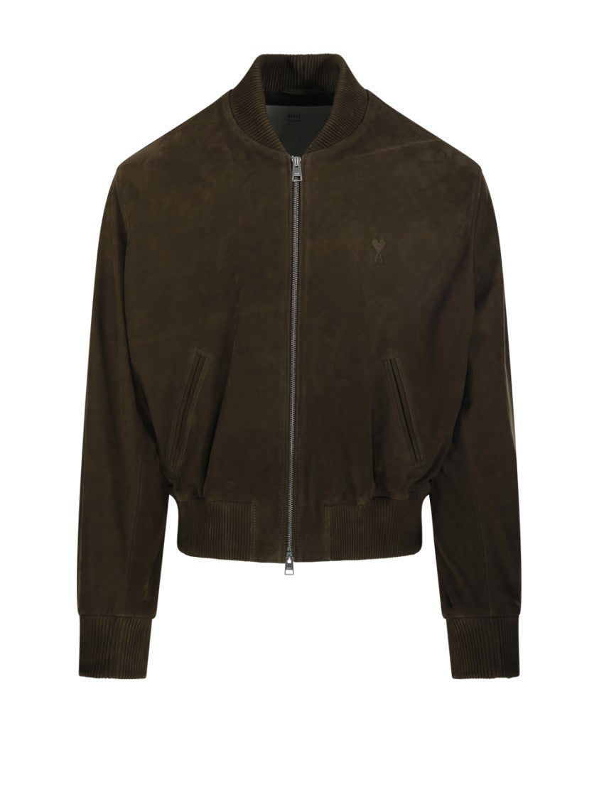 Ami Brown Zipped Jacket