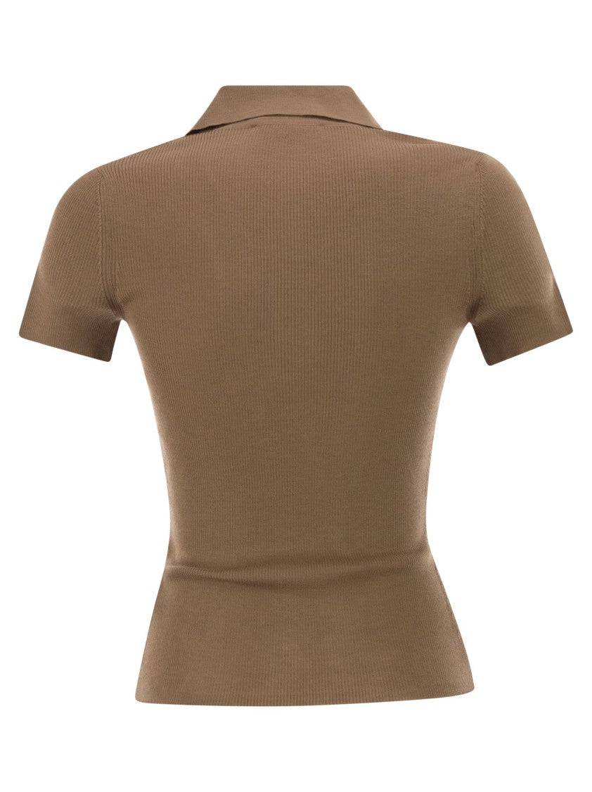 Max Mara Mxmalbero - Ribbed Wool Polo Shirt