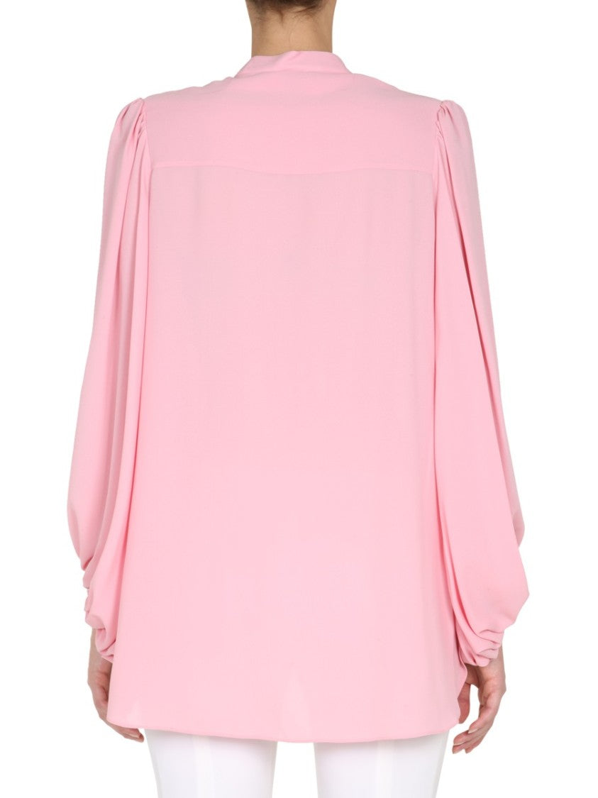 Alexander Mcqueen Soft Pink Silk Blouse