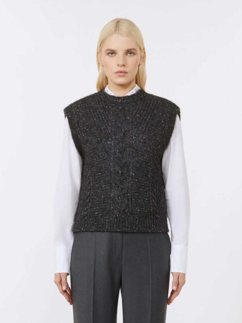 Max Mara Textured Cable Knit Vest