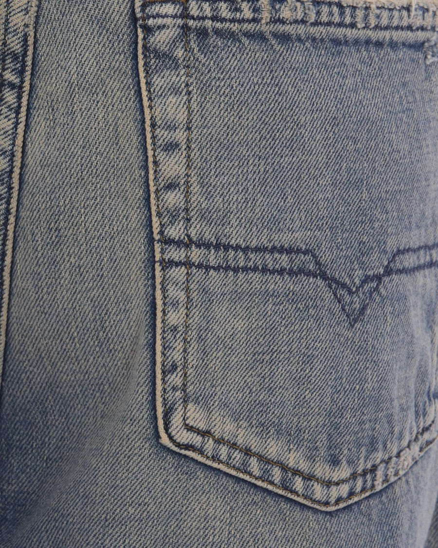 Diesel Wide-Leg Jeans With Worn Effect And Distressed Details