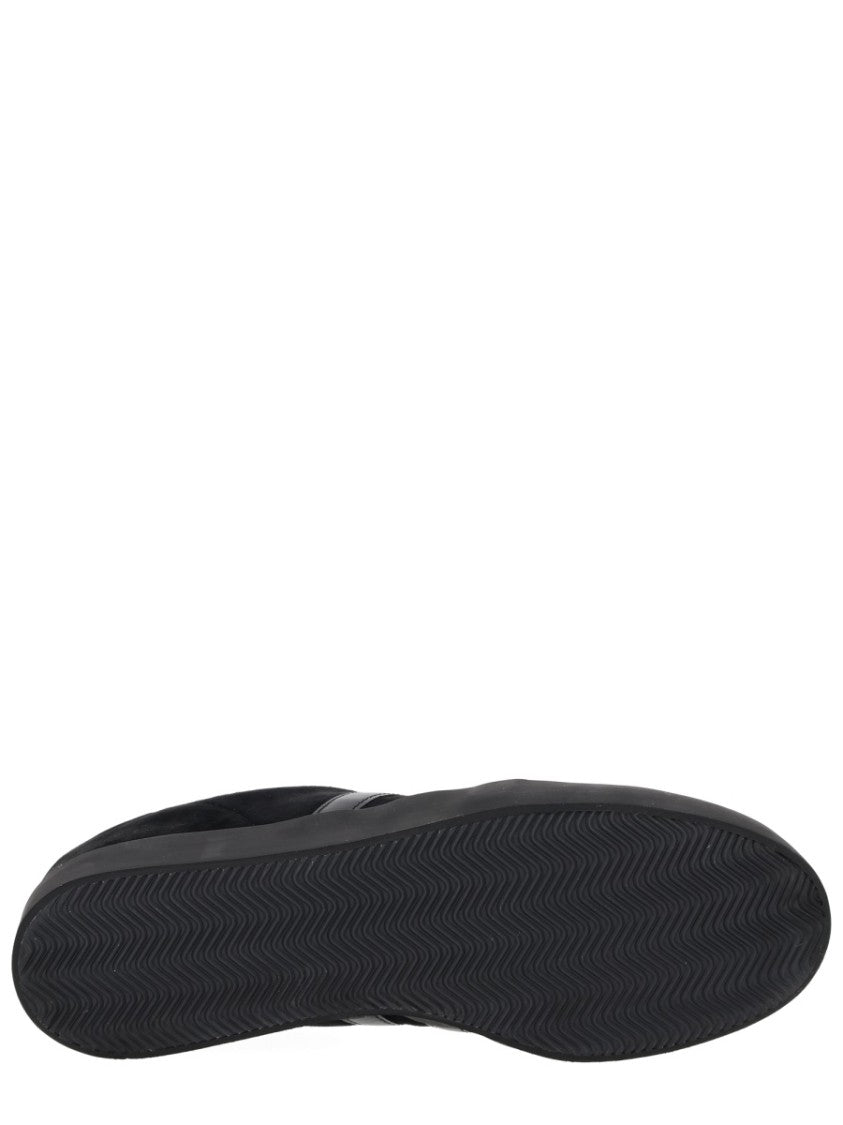 Y-3 Gazelle Black Leather Embossed Sneakers