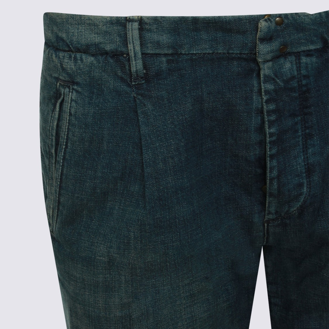 Incotex Blue Division Straight-Leg Jeans In Slightly Faded Dark Blue Wash