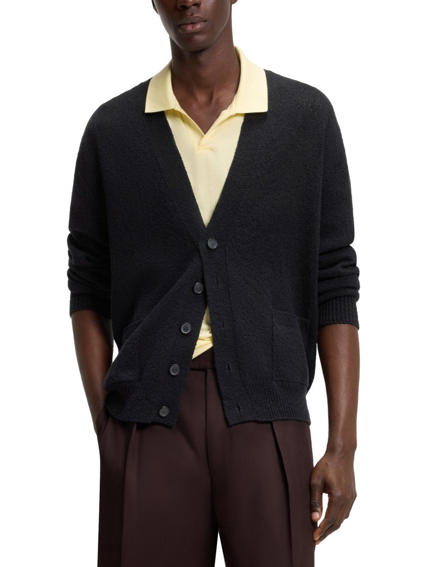 Boss Black Nivo Db Textured Button-Up Cardigan