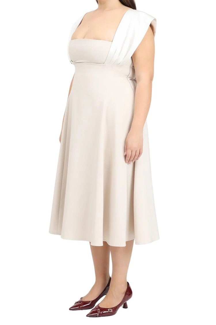 Santas* Flared Dress - White