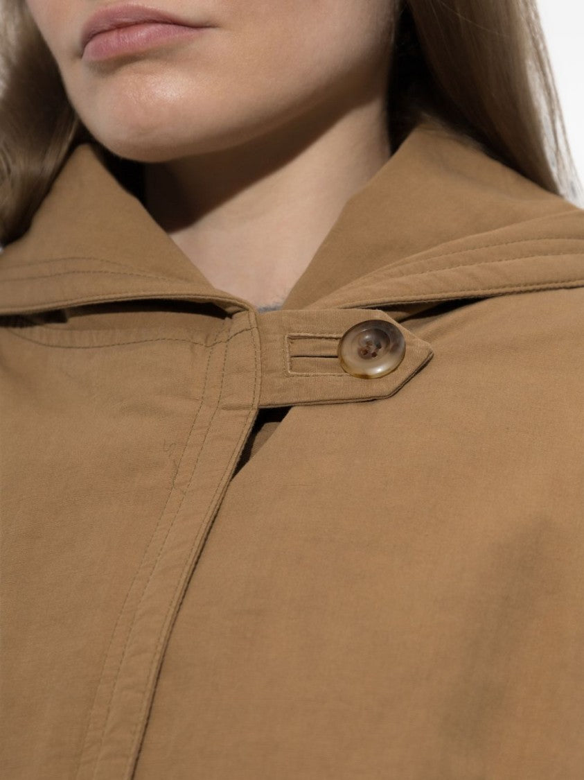 Isabel Marant Brown Short Cinched Waist Voluminous Coat
