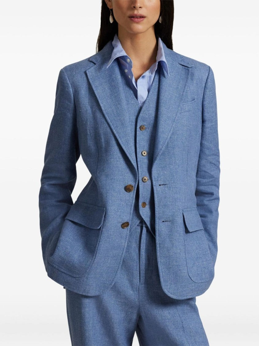 Polo Ralph Lauren Blue Slub Textured Blazer