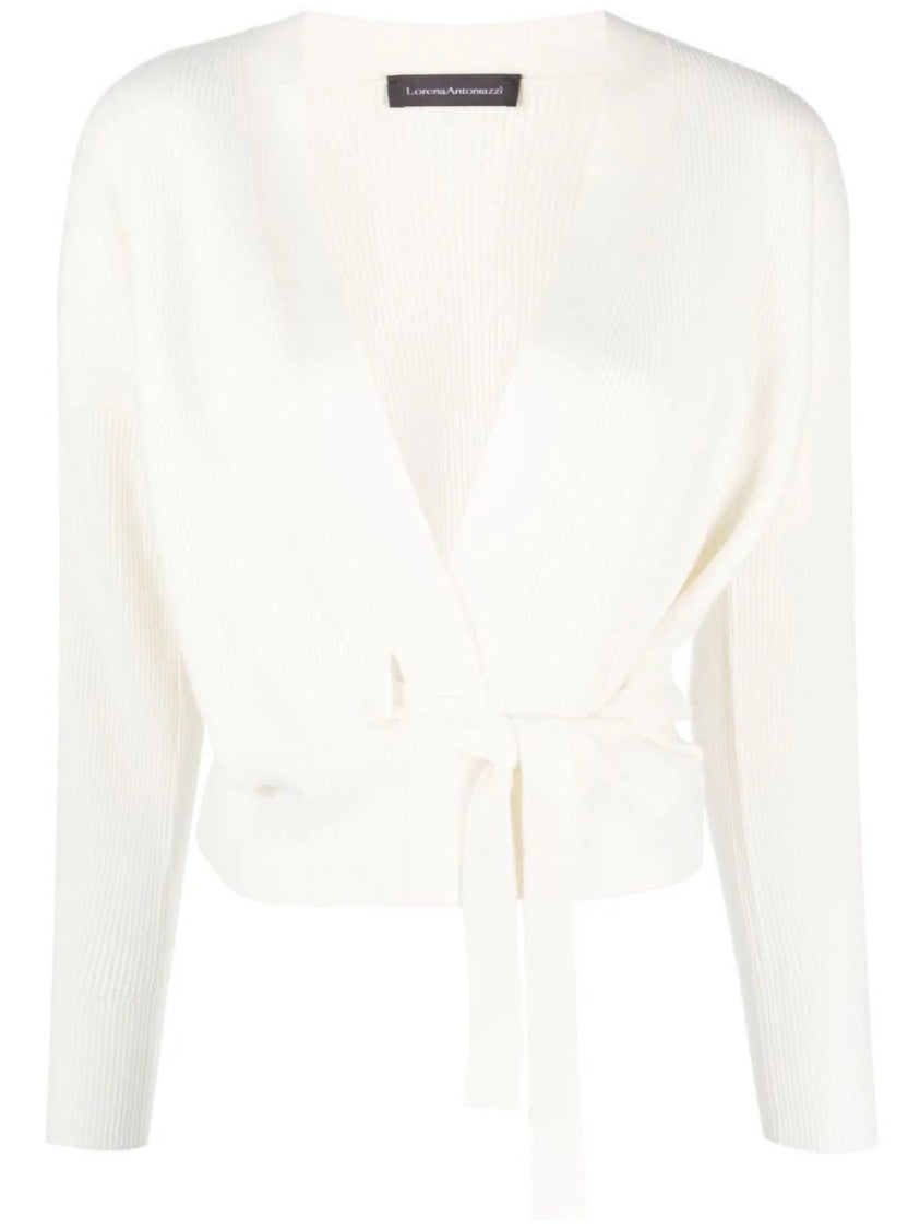 Lorena Antoniazzi Cashmere Knit Cardigan With Tie Closure