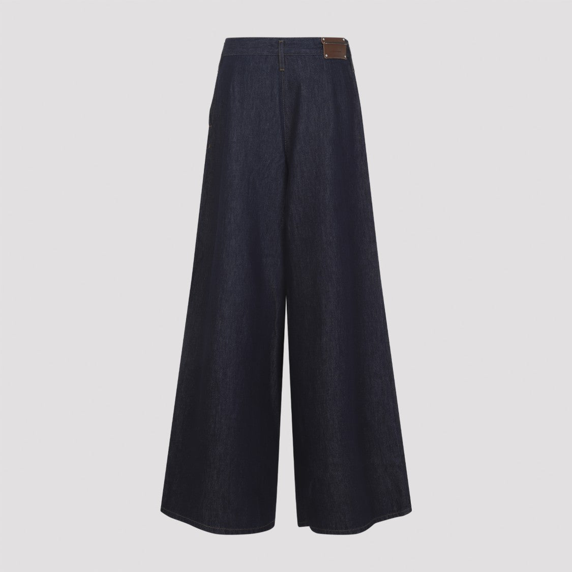 Dries Van Noten Indigo High-Waisted Wide-Leg Jeans With Exaggerated Length