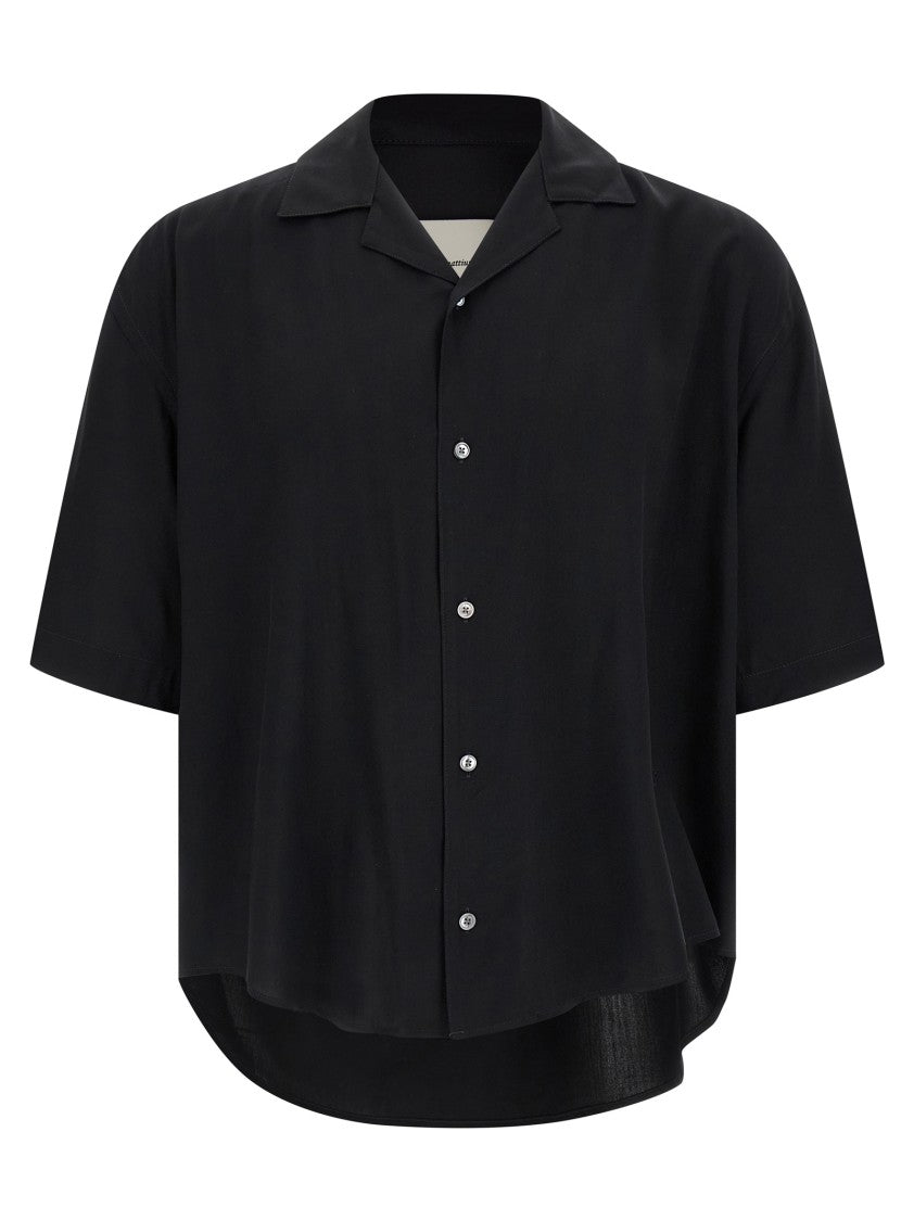 Ami Paris Fluid Viscose Shirt With Asymmetrical Hem