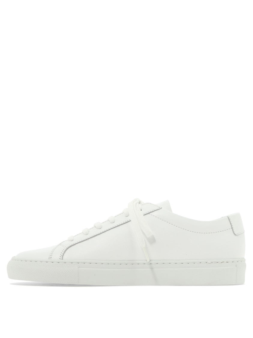 Common Projects White Calf Leather Sneakers With Minimalist Design