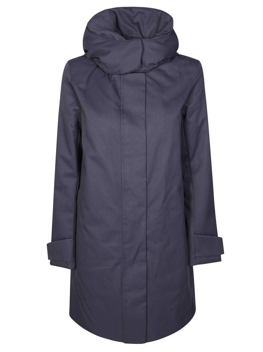 Save The Duck Technical Wool Coat With Detachable Hood