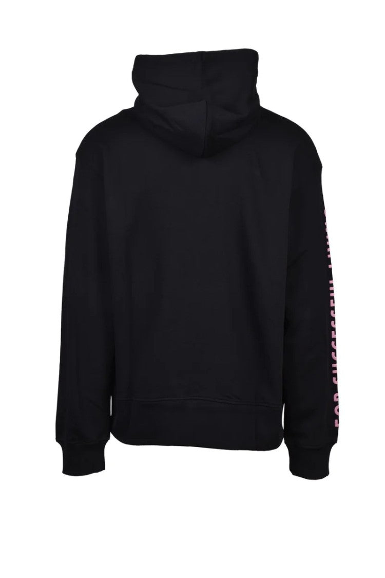 Diesel Black Cotton Men's Black Hoodie