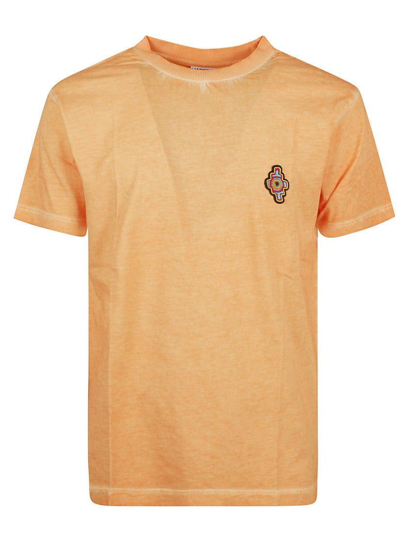Marcelo Burlon Cotton Crew Neck T-Shirt With Embroidered Emblem