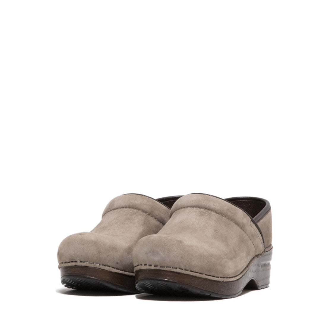 Dansko Classic Clog In Dove-Grey Nubuck Leather