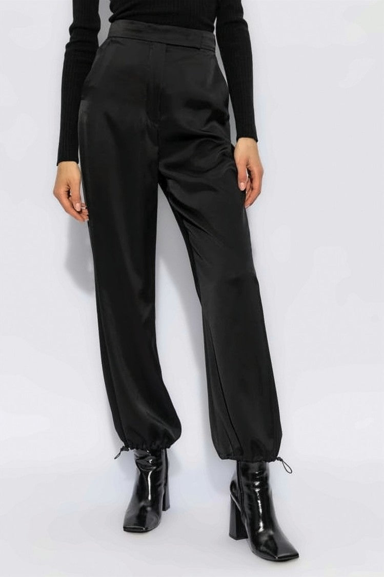 Max Mara Sleek Straight-Fit Pants With Elasticized Cuffs