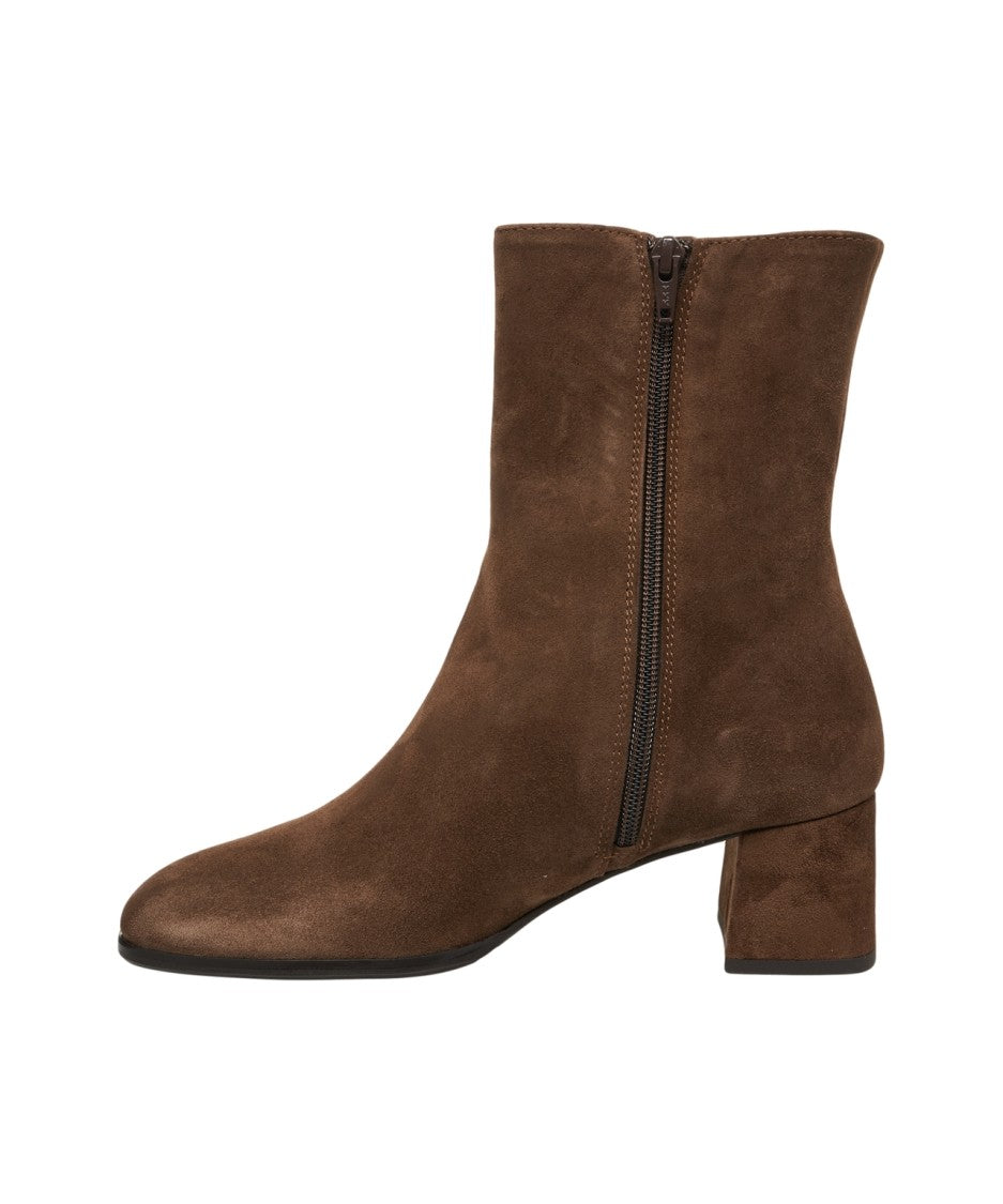 Billi Bi Suede Ankle Boots With Block Heel