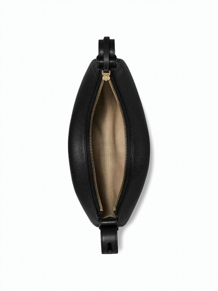 Tory Burch Crescent-Shaped Crossbody Bag With Gold-Tone Accents