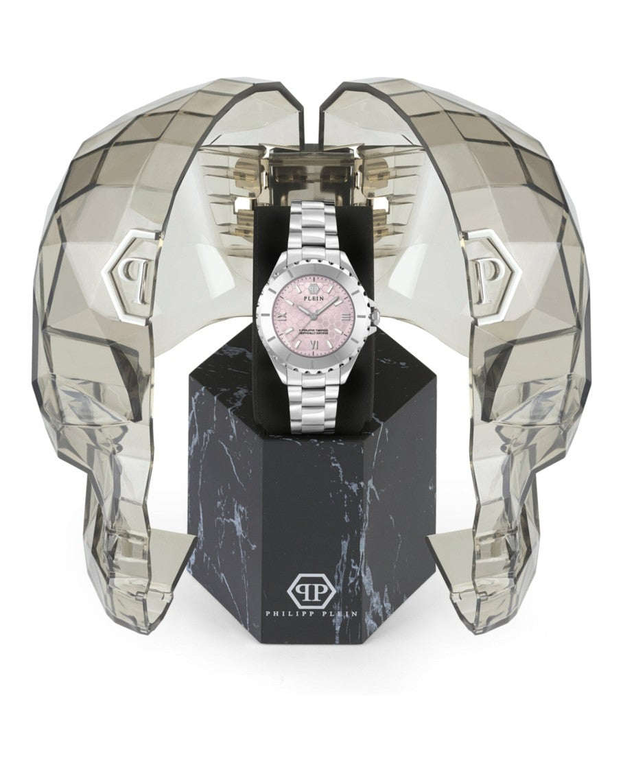 Philipp Plein Plein Heaven Bracelet Watch With Pink Guilloche Dial