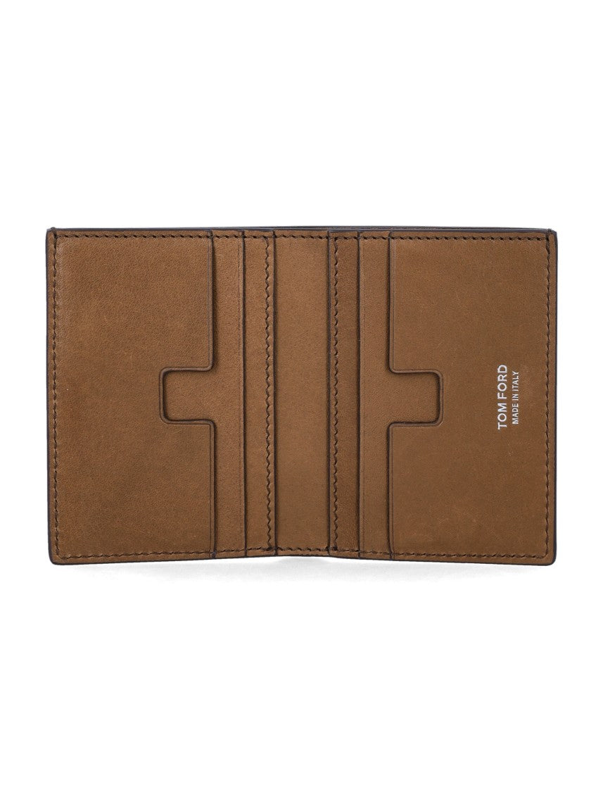 Tom Ford Nubuck Leather Folding Compact Card Holder