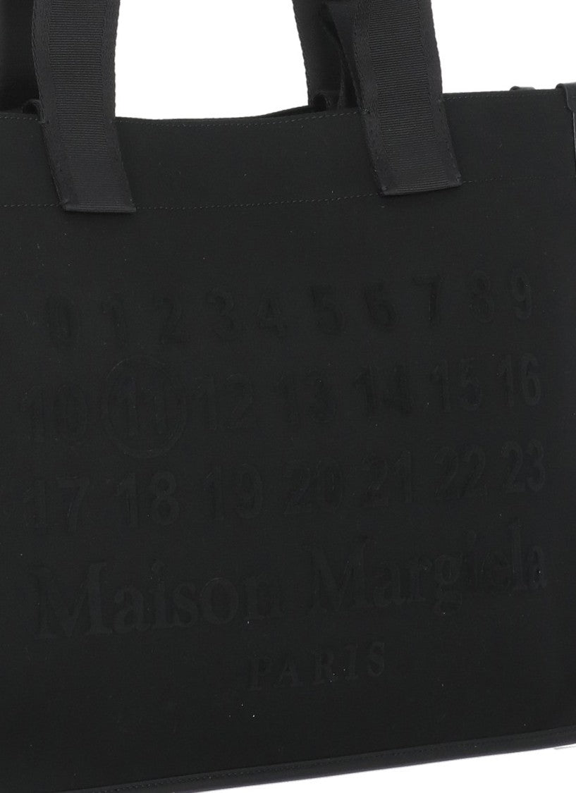 Maison Margiela Rectangular Black Cabas Shopping Bag With Magnetic Closure