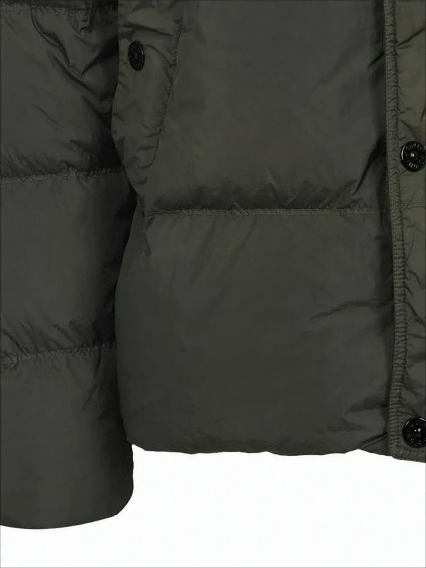 Stone Island Boxy Cropped Down Jacket With Signature Patch