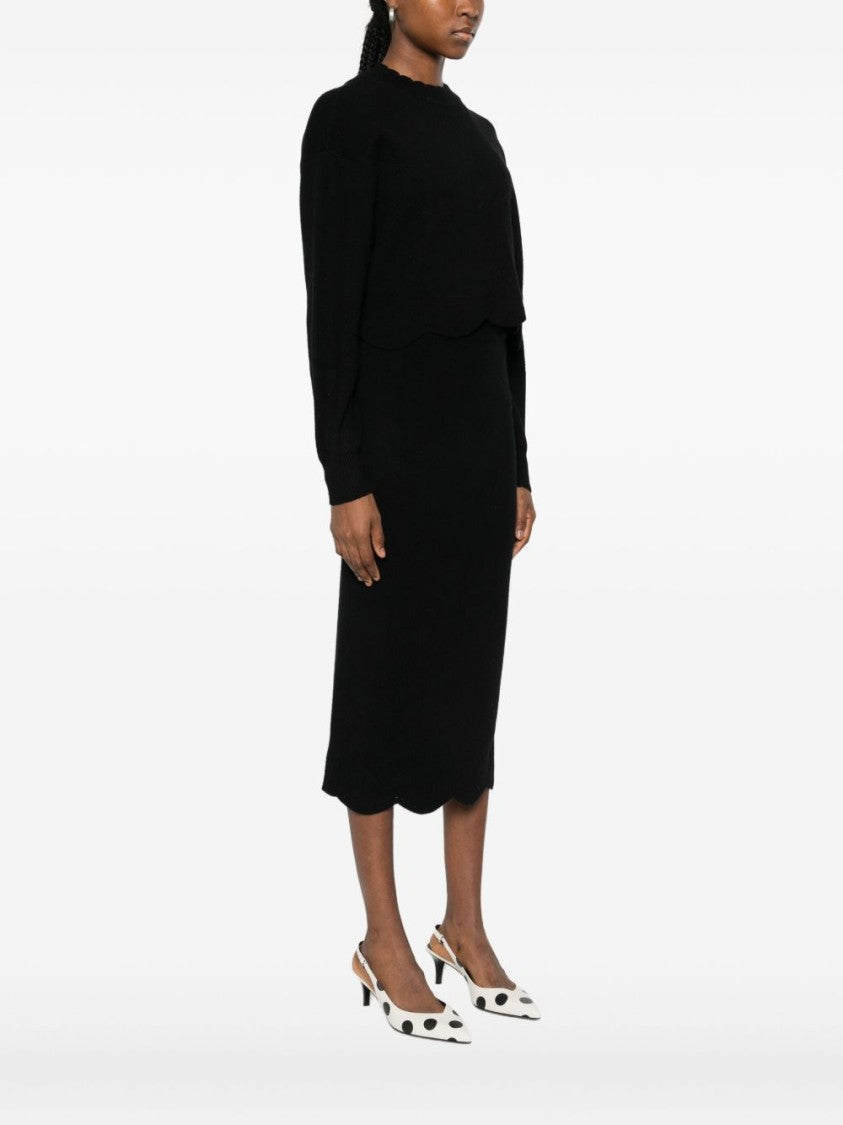 Twin-Set Black Sweater With Round Neckline