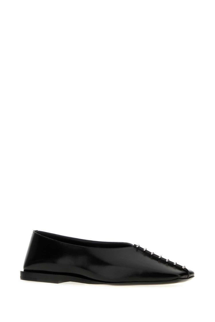 Jil Sander Black Leather Ballerinas