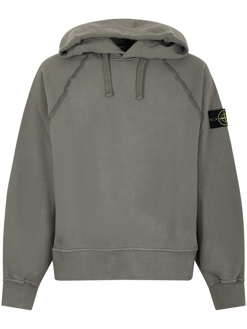 Stone Island Relaxed-Fit Hooded Sweater With Kangaroo Pocket And Raglan Sleeves