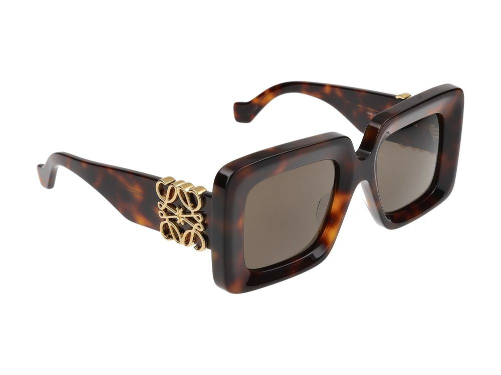 Loewe Oversized Tortoiseshell Sunglasses With Gold Emblem