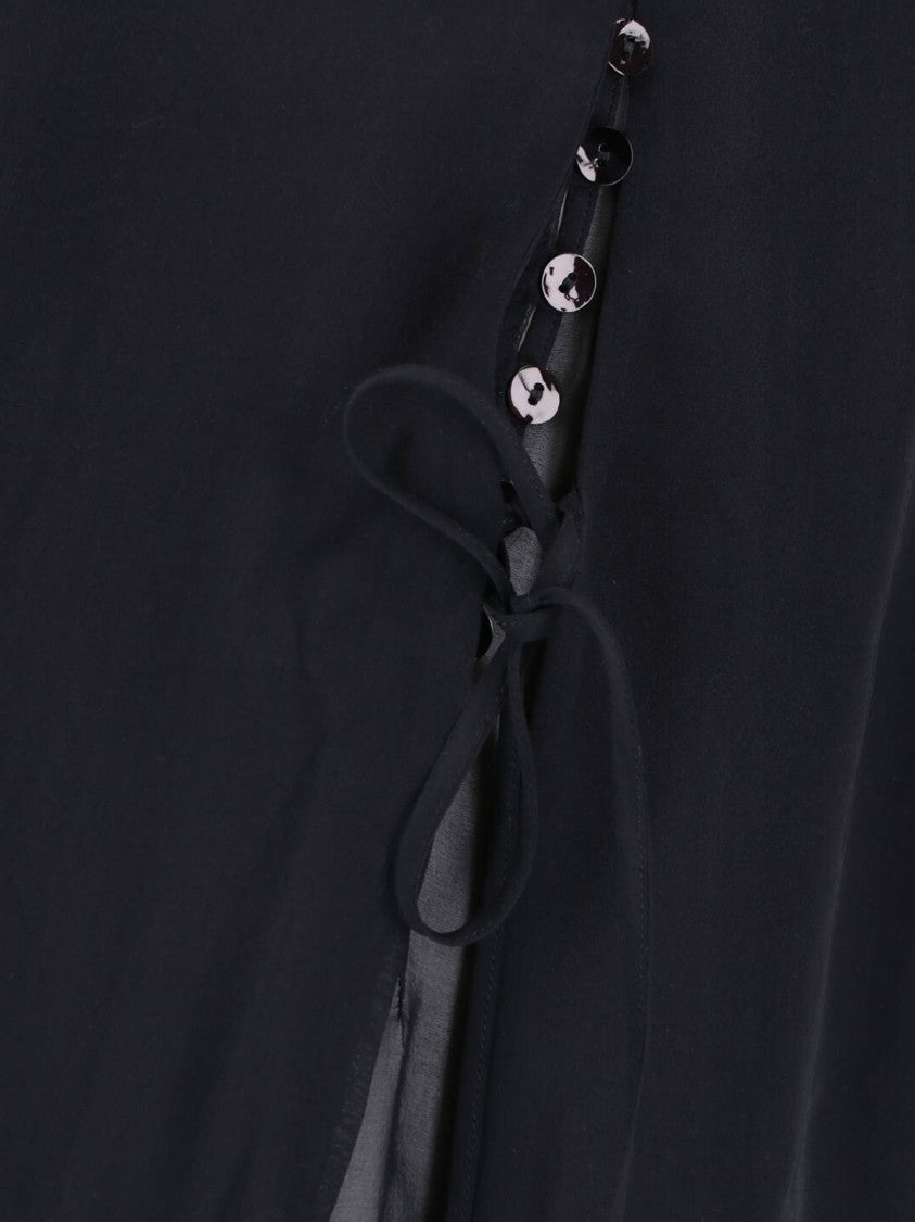 Paloma Wool Black Archive Silk Straight Leg Trousers