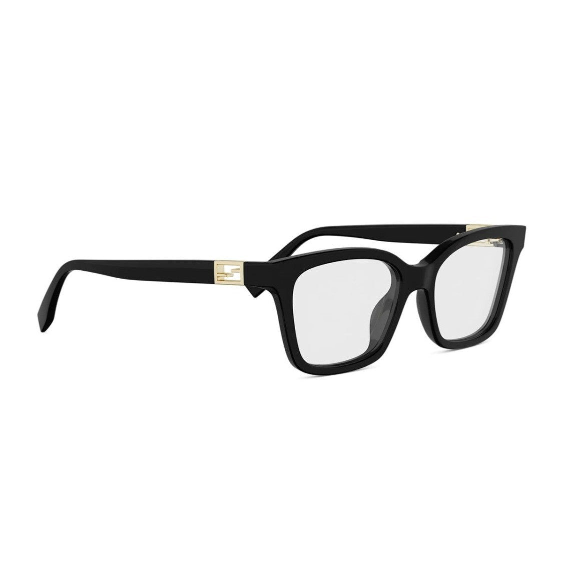 Fendi Black Baguette Acetate Square Sunglasses